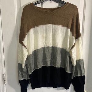 White Fox Boutique Multicolor Striped Sweater